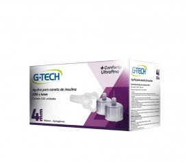 Agulhas P/ Caneta De Insulina G-tech 32g X 4mm 100 Unidades