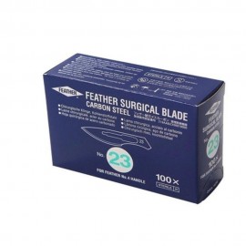 L�mina De Bisturi Feather N� 23 Cx c/ 100 Unid- A�o De Carbono