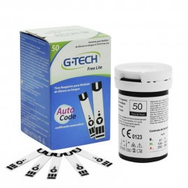 50 Tiras Reagentes G-tech Lite Teste De Glicemia G-tech