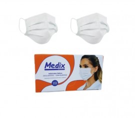 Mscara Medix Com Elstico E Clip Nasal Branca 50 Unidades 