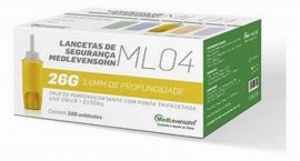 Lanceta Trava Segurana 26g 1.8mm Amarela Medlevensohn
