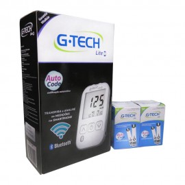 Medidor de Glicose no Sangue Lite Smart + 100 Tiras de Medi��o - G-TECH