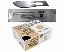 L�mina de Bisturi em A�o Carbono N�10 Desc. Descarpack Cx c/ 100 Unid.
